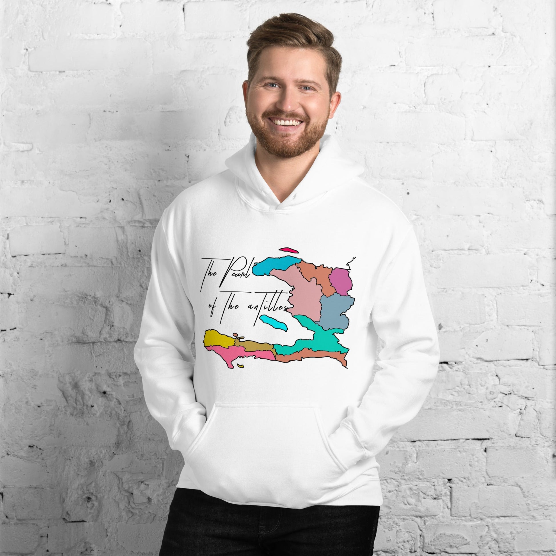 02-Haiti map Pearl Unisex Hoodie - Haitianbuy