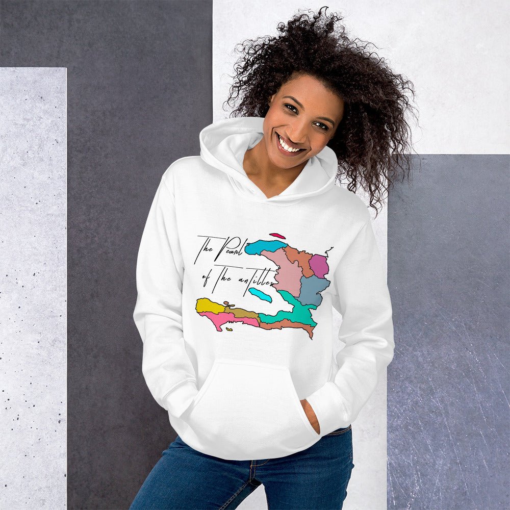 02-Haiti map Pearl Unisex Hoodie - Haitianbuy