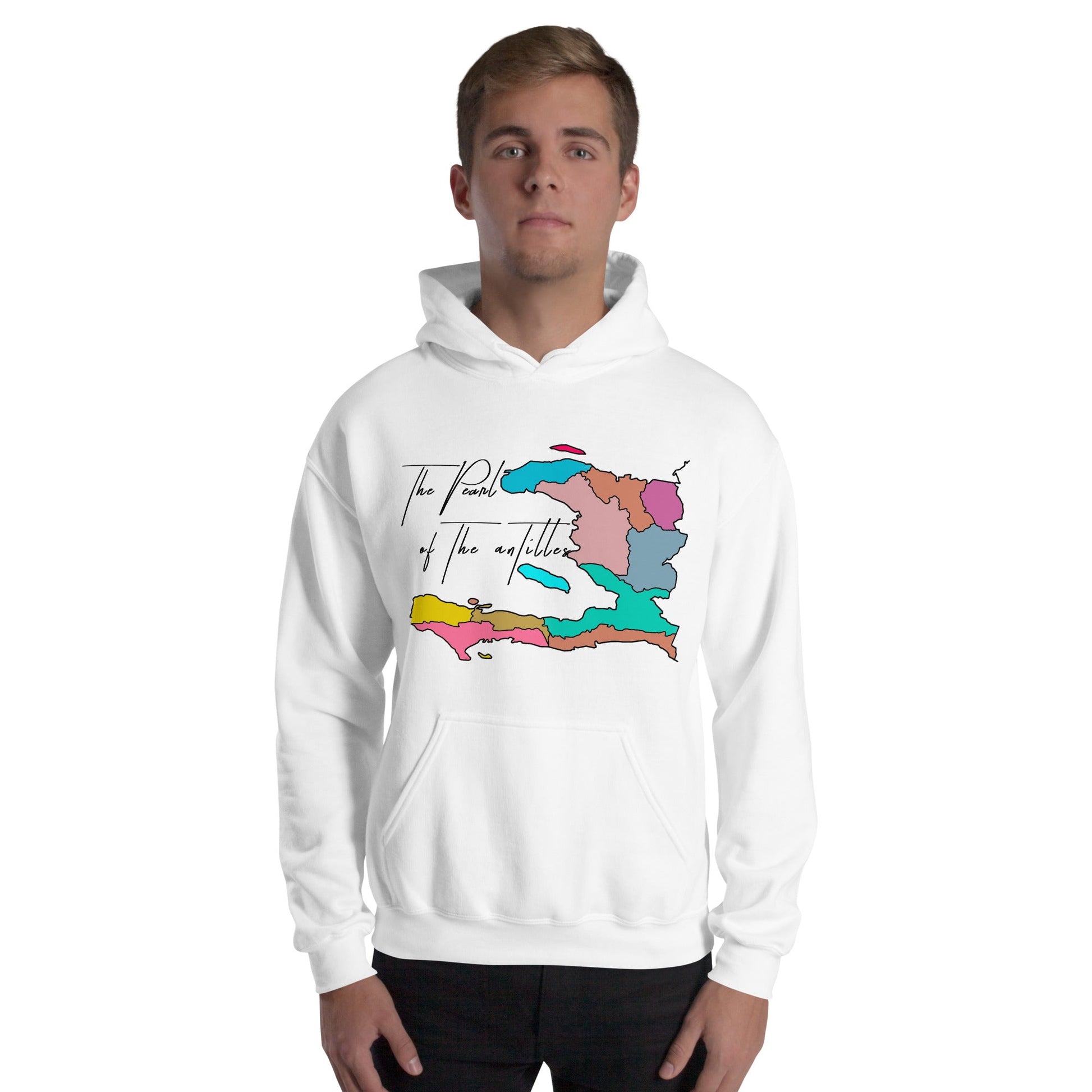 02-Haiti map Pearl Unisex Hoodie - Haitianbuy