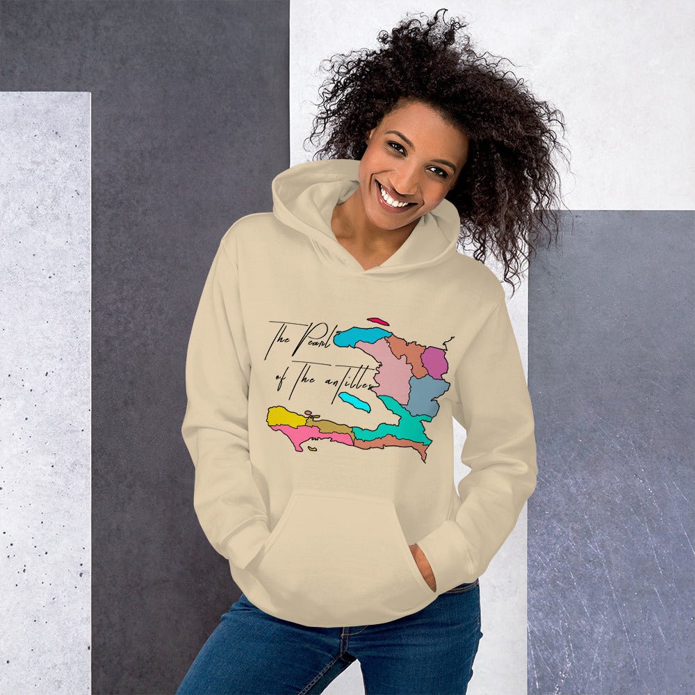 02-Haiti map Pearl Unisex Hoodie - Haitianbuy