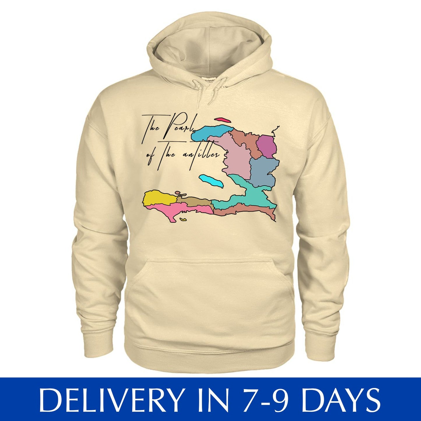 02-Haiti map Pearl Unisex Hoodie - Haitianbuy