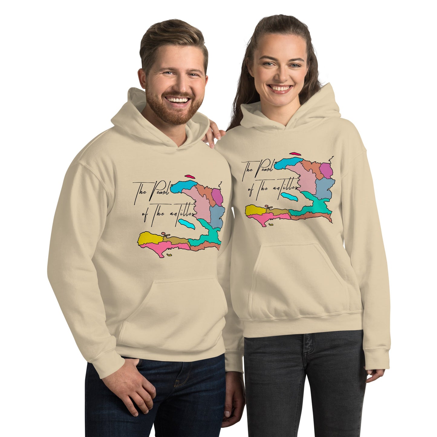 02-Haiti map Pearl Unisex Hoodie - Haitianbuy