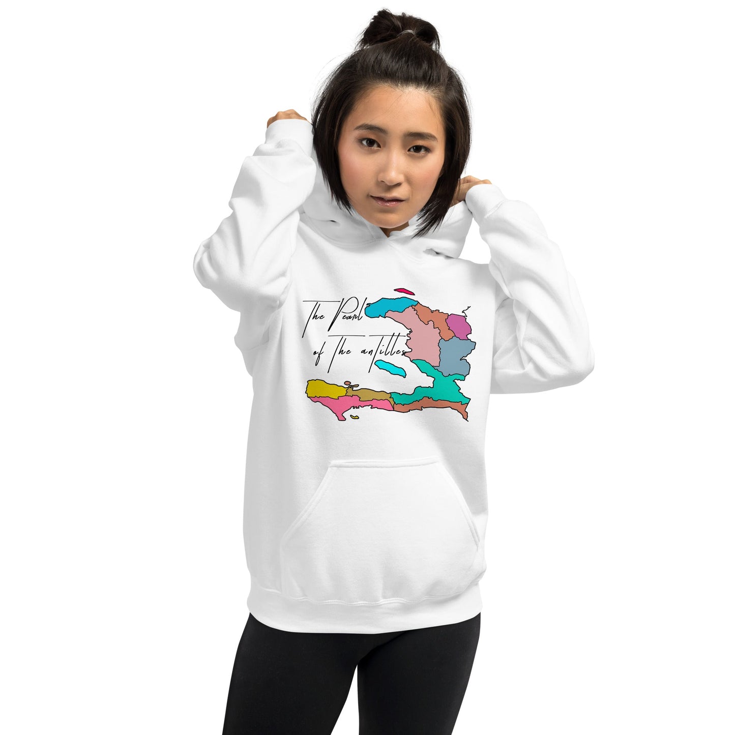 02-Haiti map Pearl Unisex Hoodie - Haitianbuy