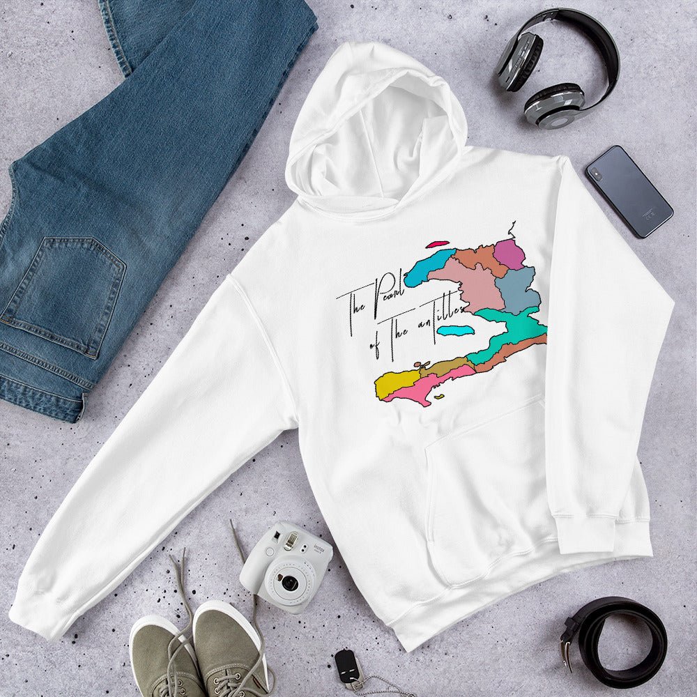 02-Haiti map Pearl Unisex Hoodie - Haitianbuy