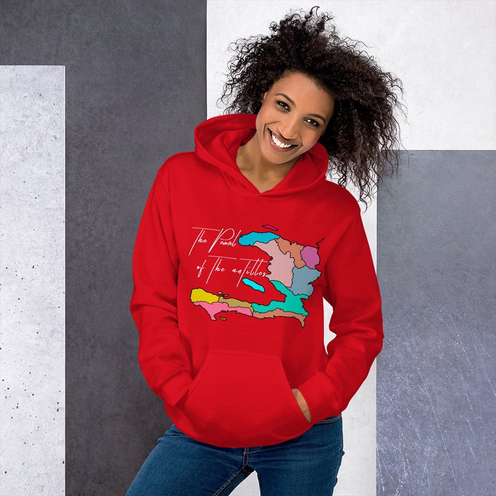 02-Haiti map Pearl Unisex Hoodie - Haitianbuy