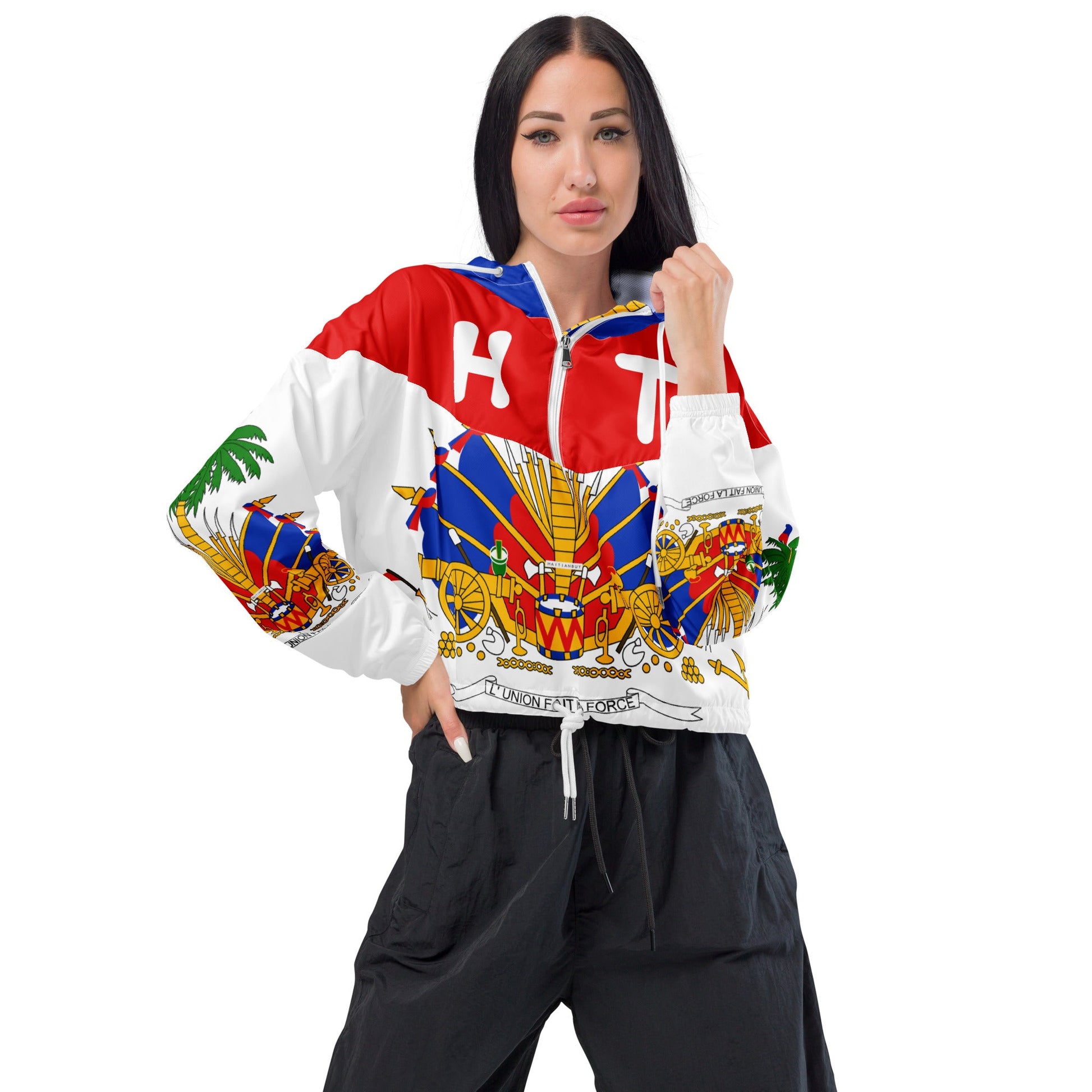 02-HT Women’s cropped windbreaker - Haitianbuy