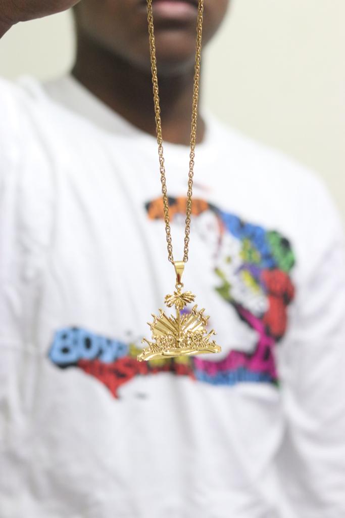 04-The Haiti Coat Of Arms Necklace - Haitianbuy