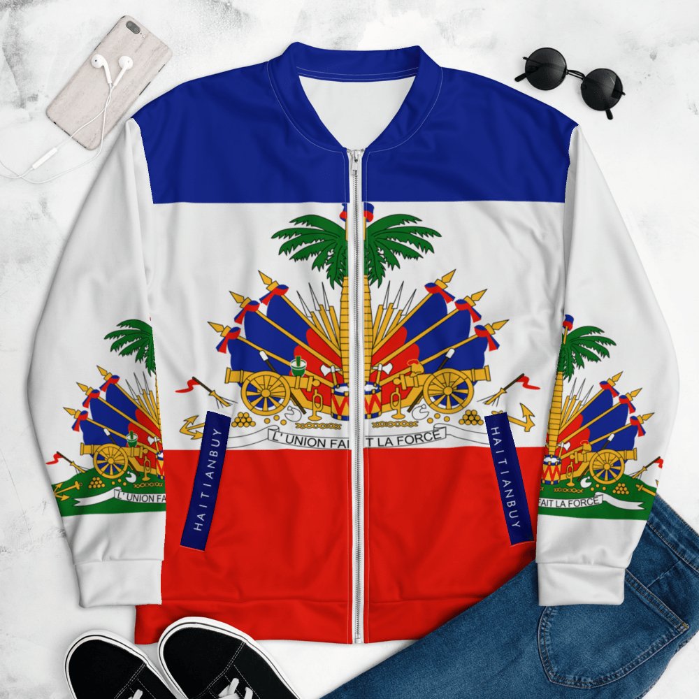 09-RED 6 BLUE HAITIAN Unisex Bomber Jacket - Haitianbuy