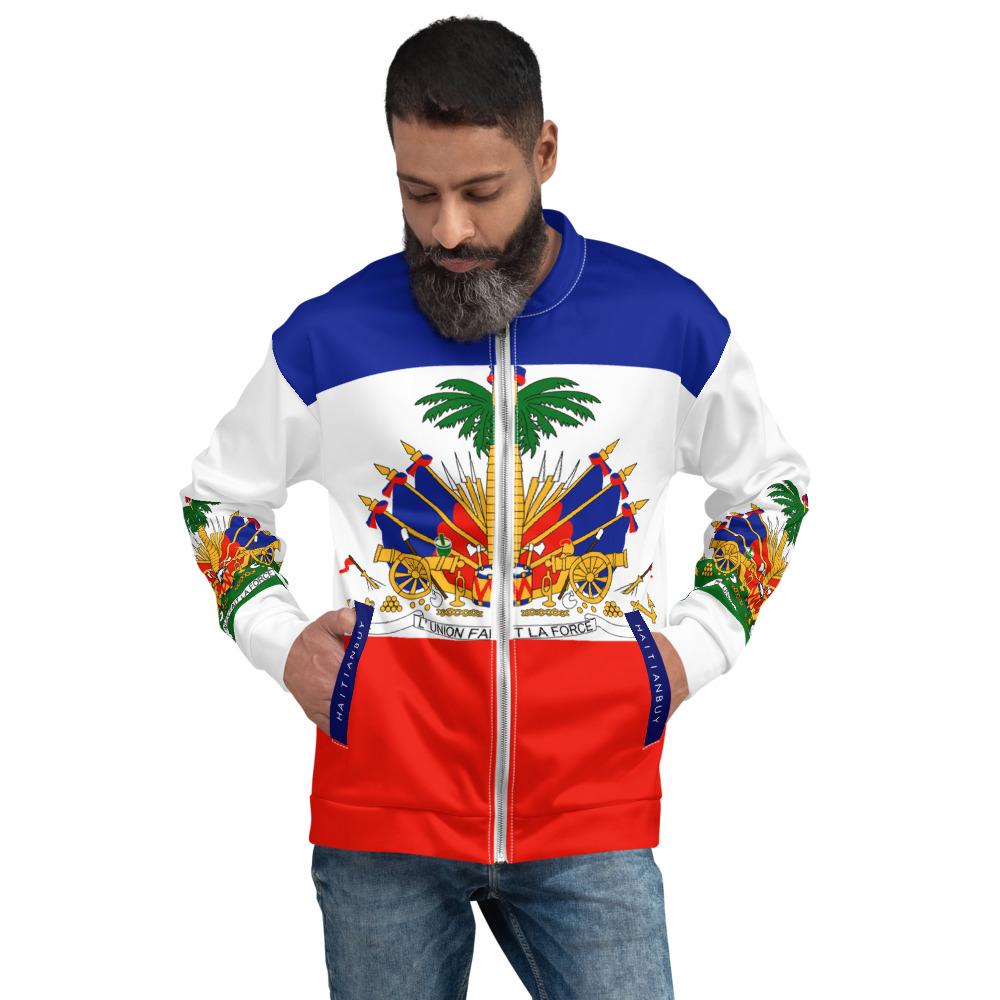 09-RED 6 BLUE HAITIAN Unisex Bomber Jacket - Haitianbuy