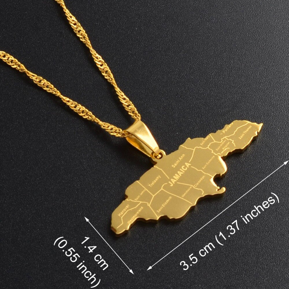 14- Map Necklace - Haitianbuy