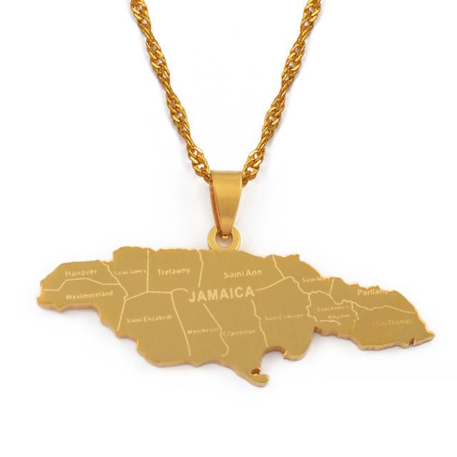 14- Map Necklace - Haitianbuy