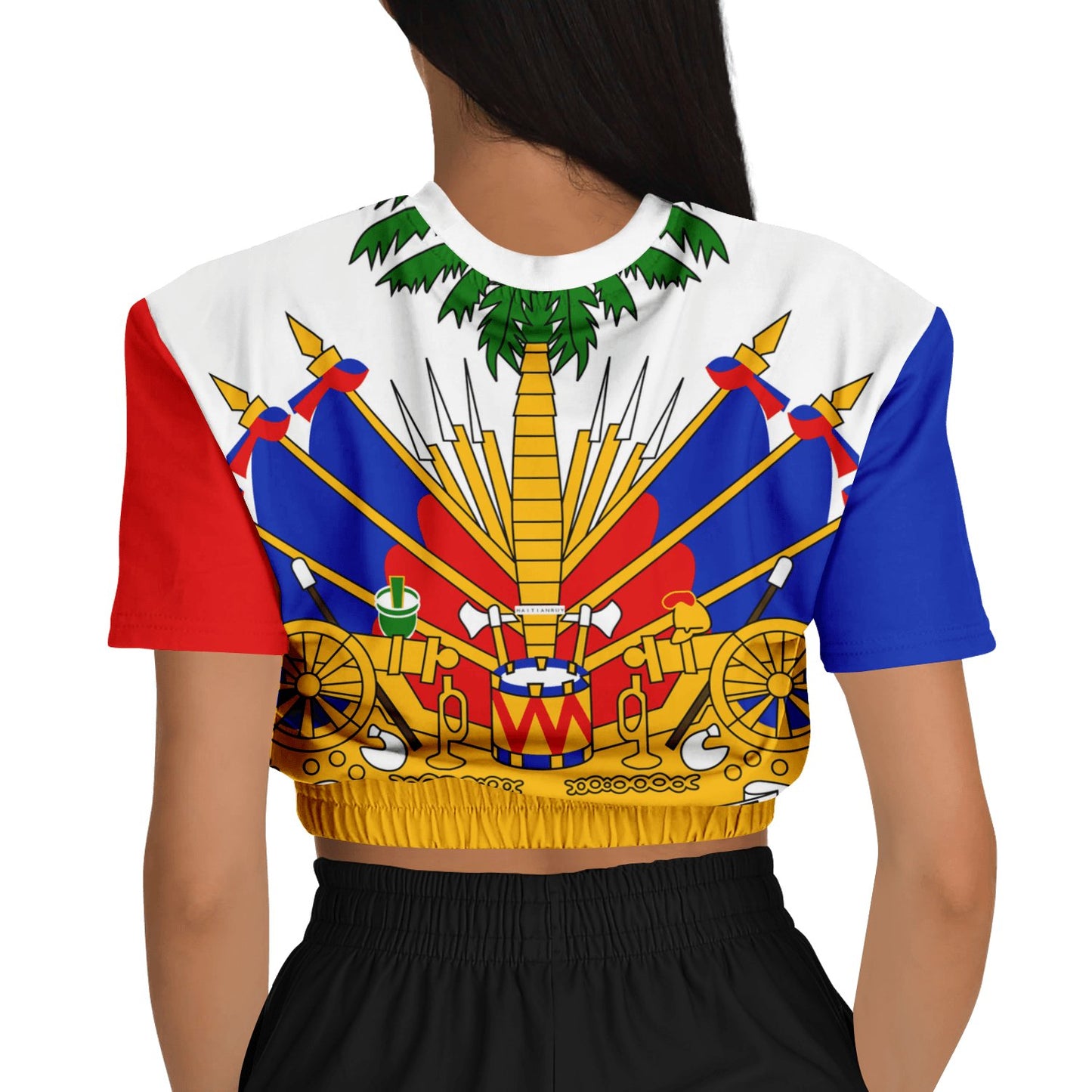 17-Cropped short sleeve sweatshirt - Haitianbuy