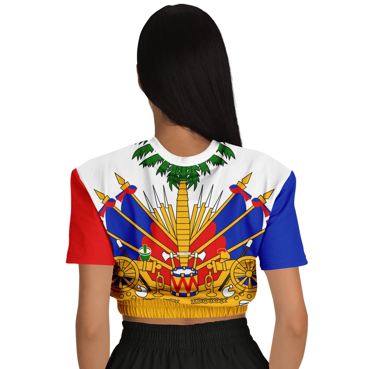 17-Cropped short sleeve sweatshirt - Haitianbuy