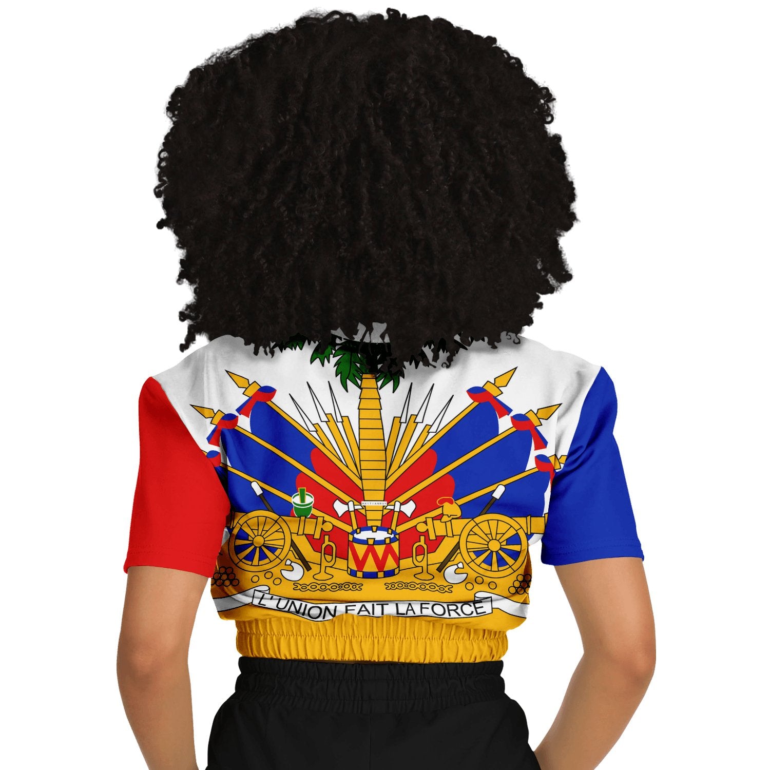 17-Cropped short sleeve sweatshirt - Haitianbuy