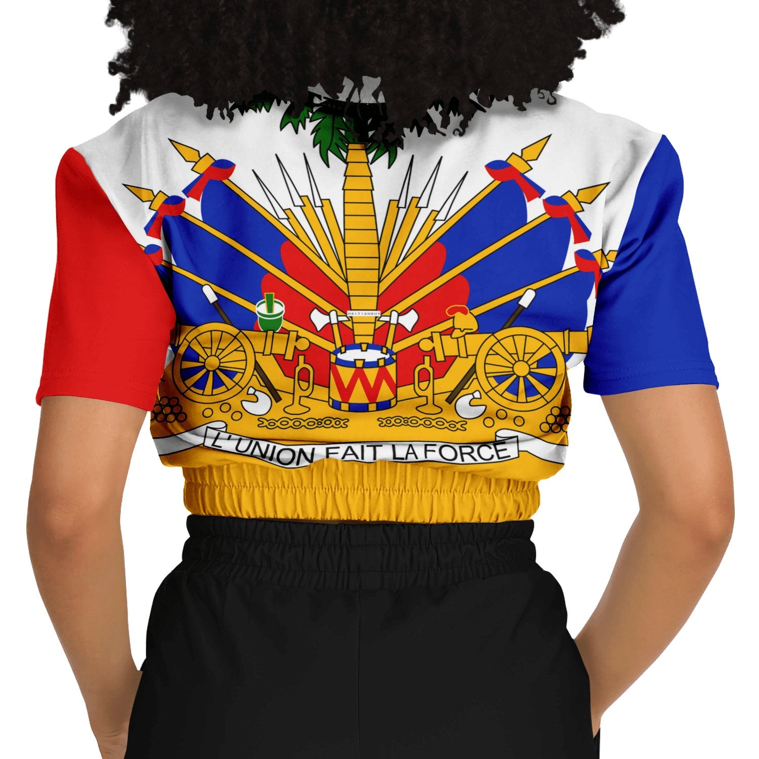 17-Cropped short sleeve sweatshirt - Haitianbuy