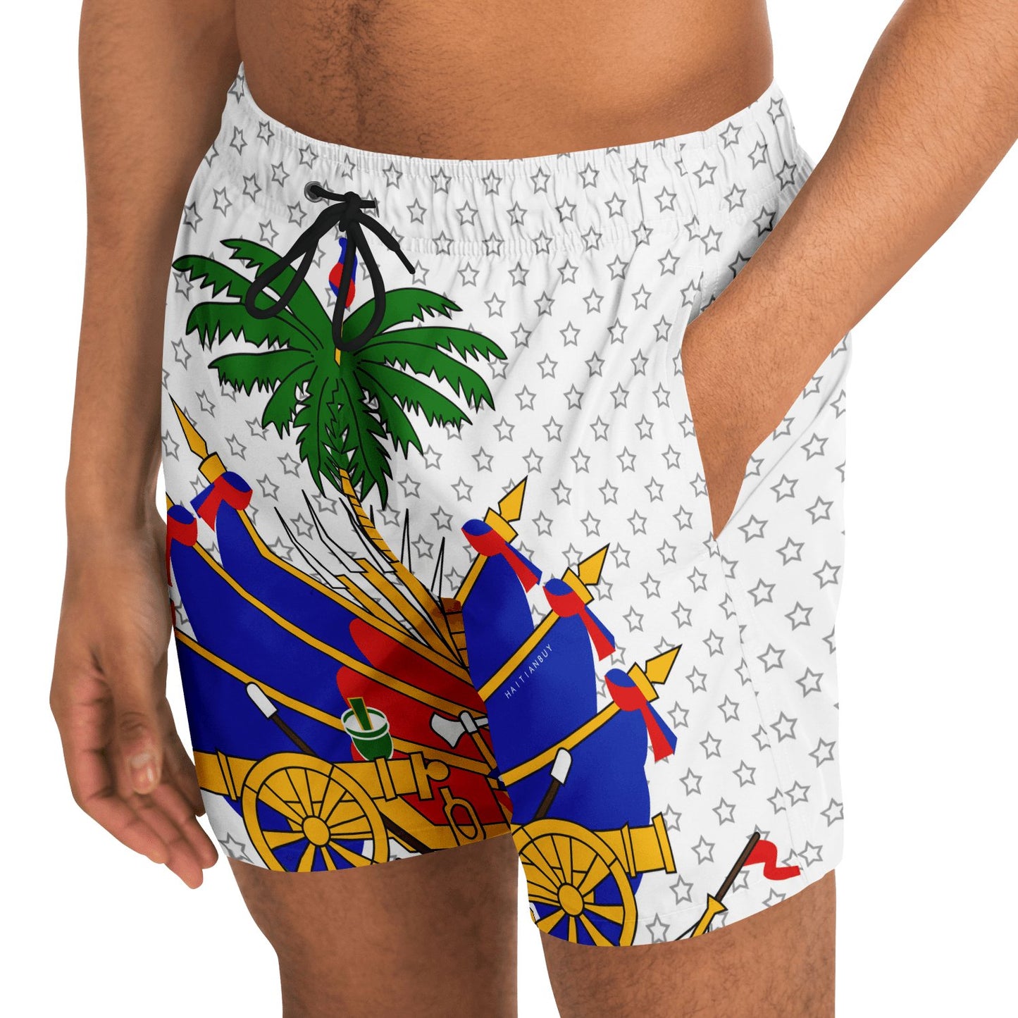 27-COAT OF ARM OF HAITI Star Swim Trunks Men - Haitianbuy