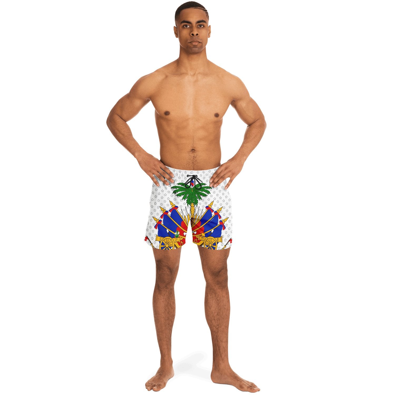 27-COAT OF ARM OF HAITI Star Swim Trunks Men - Haitianbuy