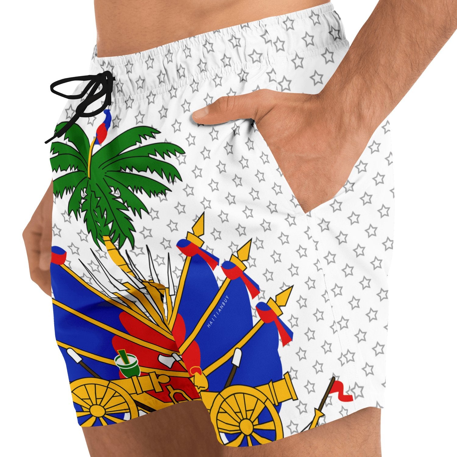 27-COAT OF ARM OF HAITI Star Swim Trunks Men - Haitianbuy