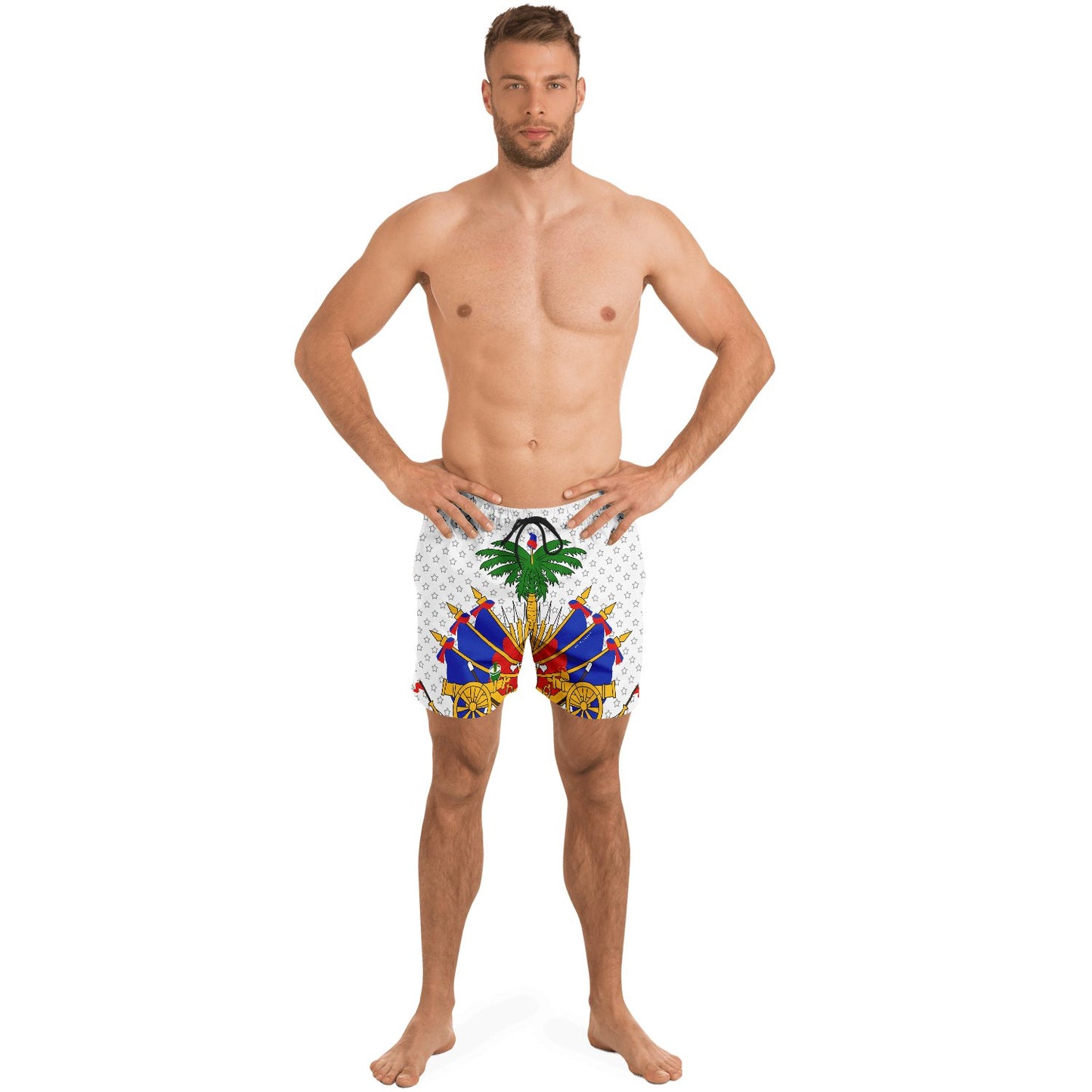 27-COAT OF ARM OF HAITI Star Swim Trunks Men - Haitianbuy