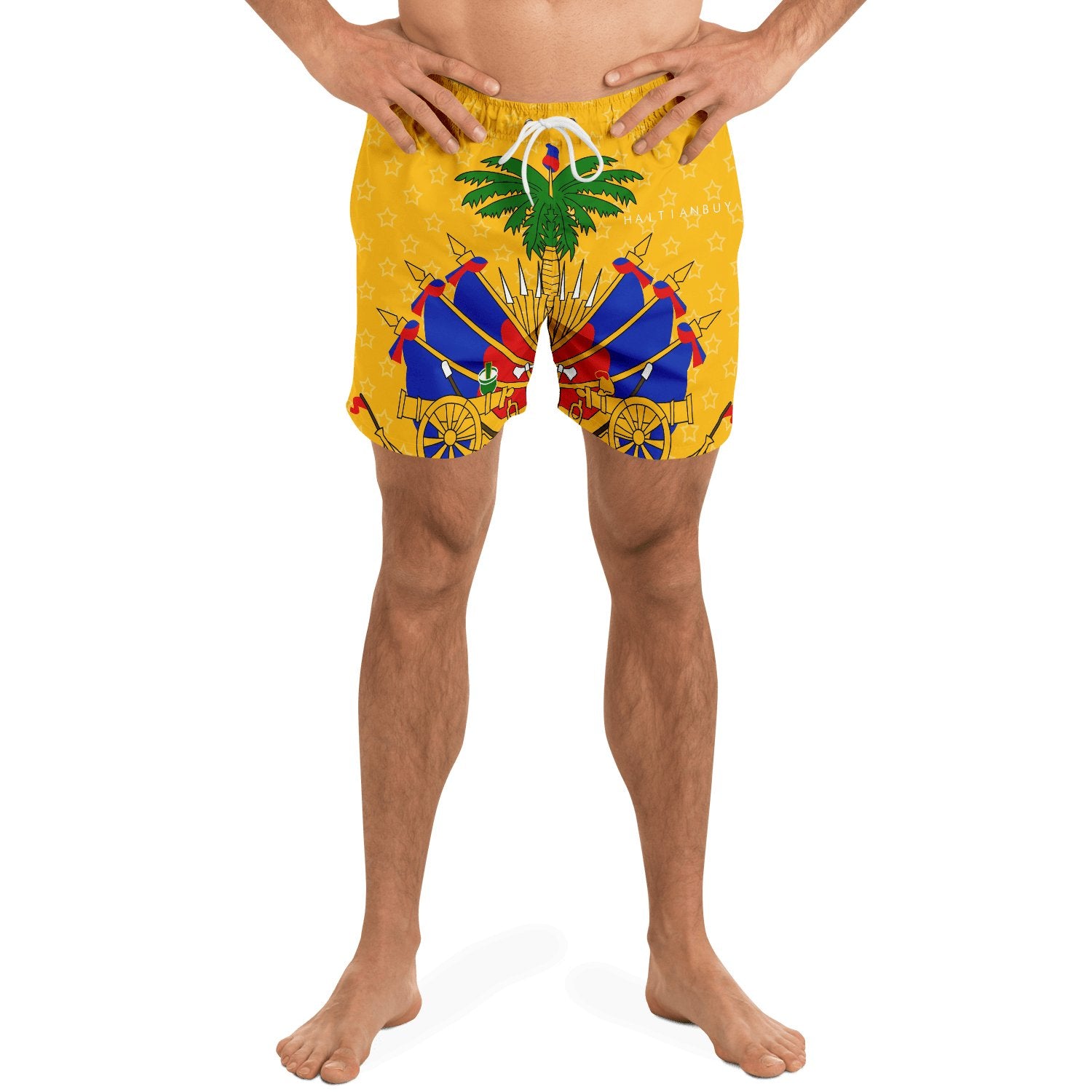 36-Coat of Arms of Haiti -Star Swim Trunks Men - Haitianbuy