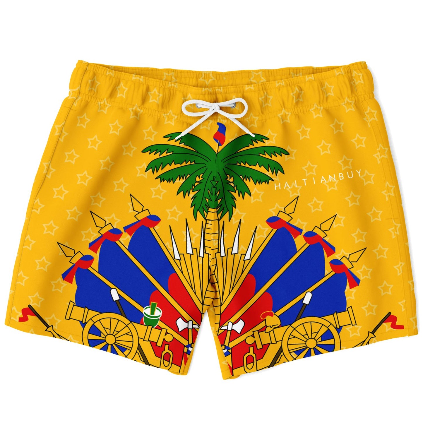 36-Coat of Arms of Haiti -Star Swim Trunks Men - Haitianbuy