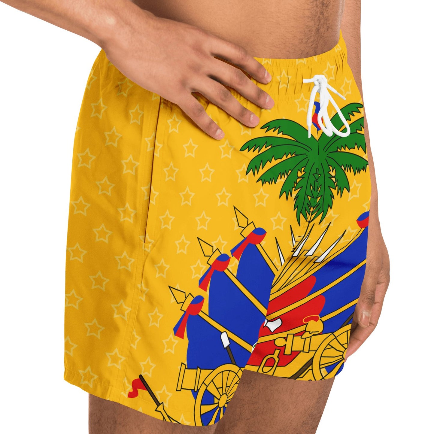 36-Coat of Arms of Haiti -Star Swim Trunks Men - Haitianbuy