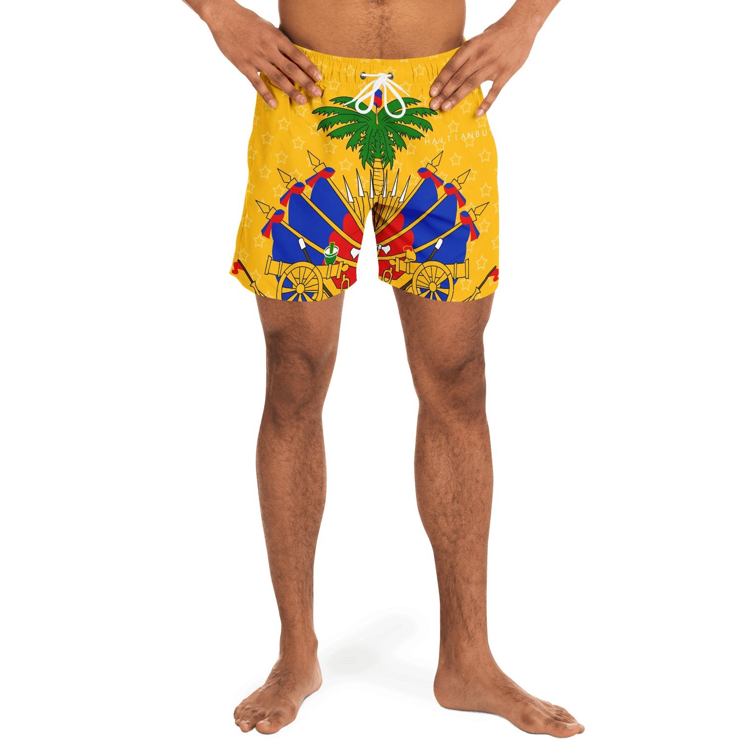 36-Coat of Arms of Haiti -Star Swim Trunks Men - Haitianbuy