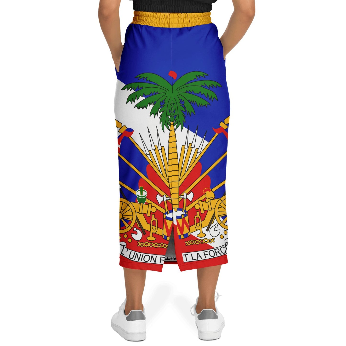 COAT OF ARMS OF HAITI Fashion Long Pocket Skirt - Haitianbuy