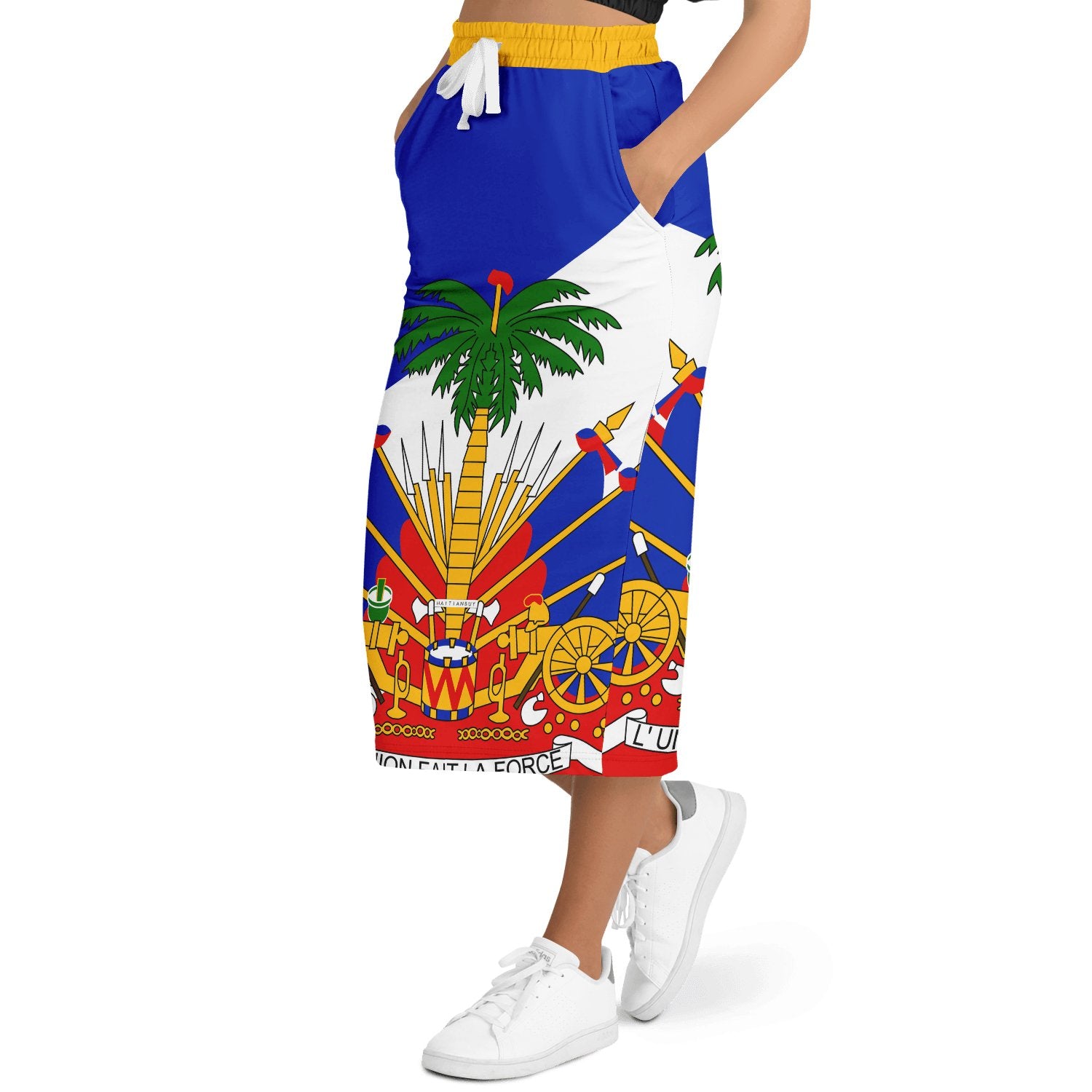 COAT OF ARMS OF HAITI Fashion Long Pocket Skirt - Haitianbuy