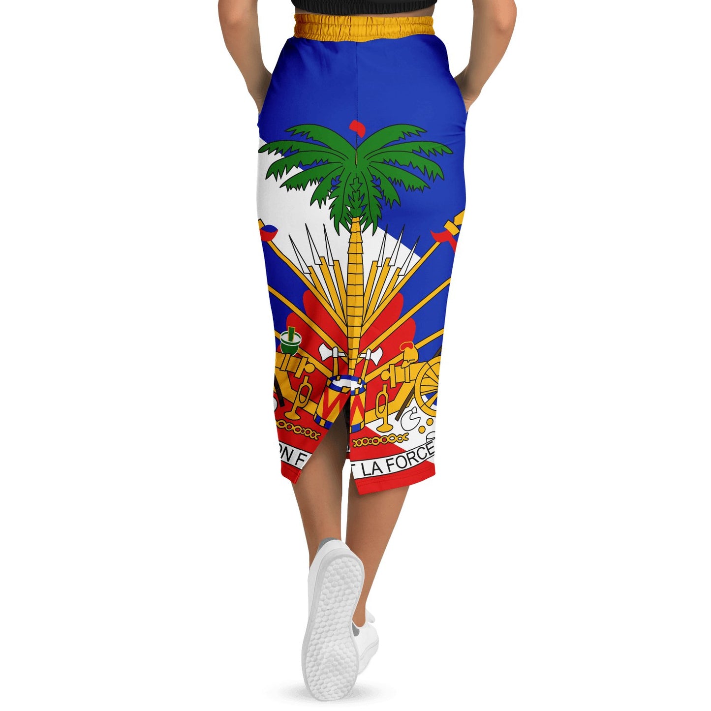 COAT OF ARMS OF HAITI Fashion Long Pocket Skirt - Haitianbuy