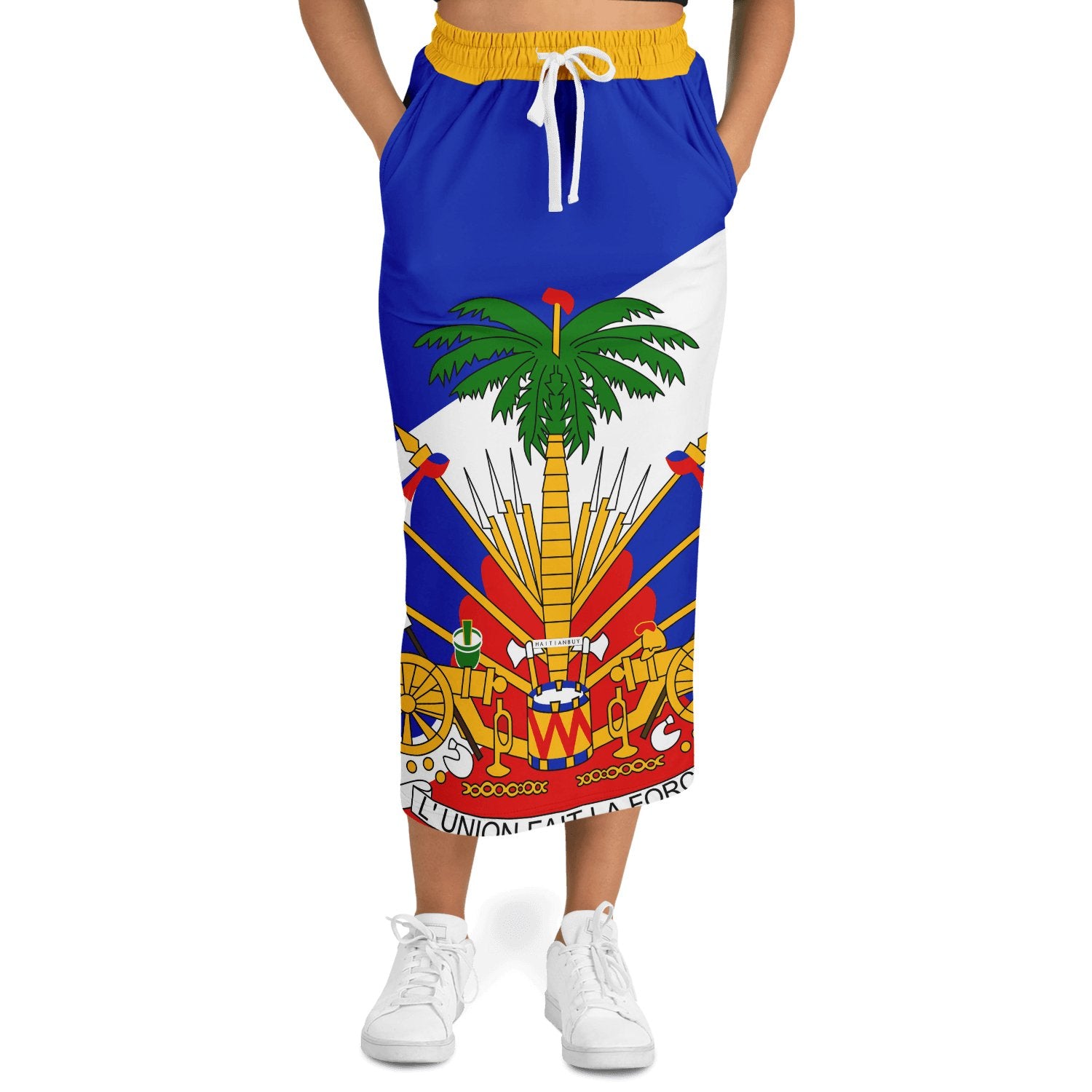 COAT OF ARMS OF HAITI Fashion Long Pocket Skirt - Haitianbuy