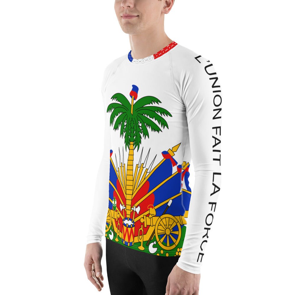 COAT OF ARMS OF HAITI Men's Rash Guard - Haitianbuy