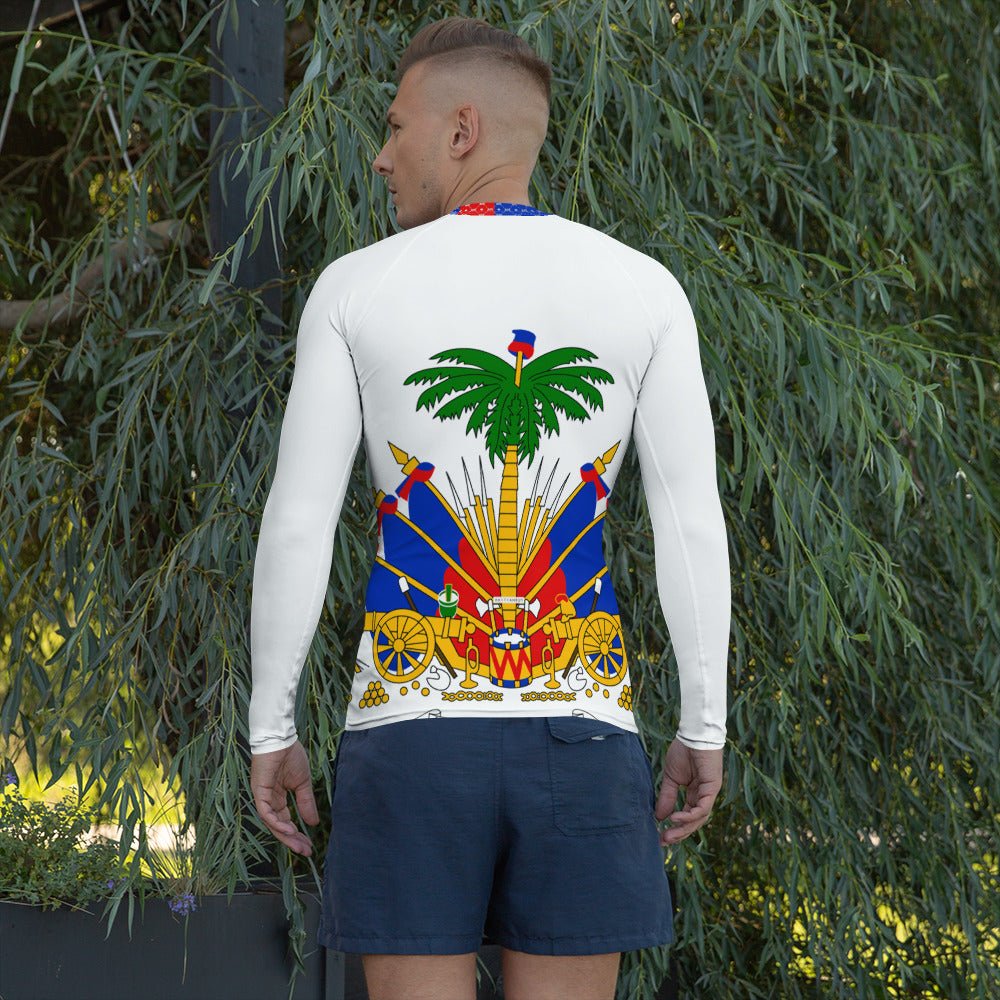 COAT OF ARMS OF HAITI Men's Rash Guard - Haitianbuy