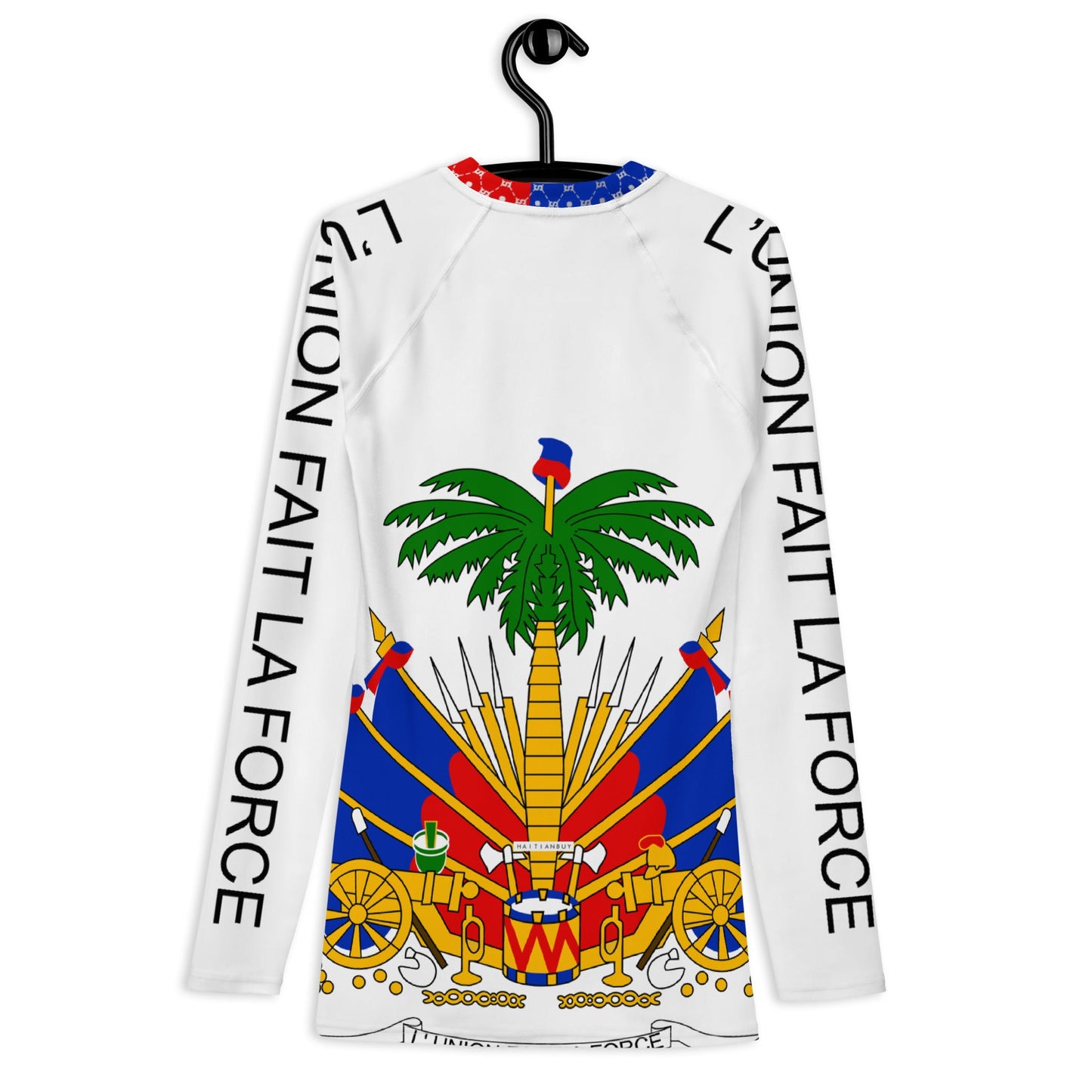 COAT OF ARMS OF HAITI Men's Rash Guard - Haitianbuy