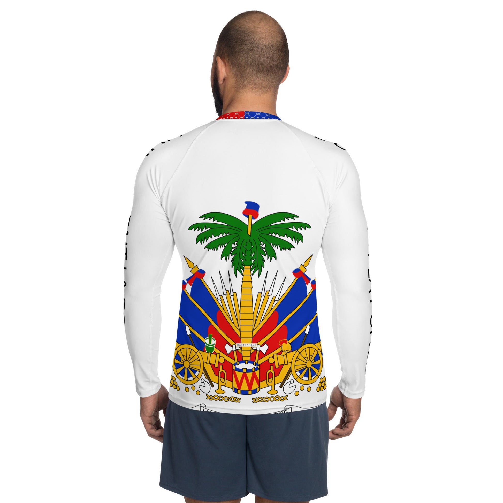 COAT OF ARMS OF HAITI Men's Rash Guard - Haitianbuy