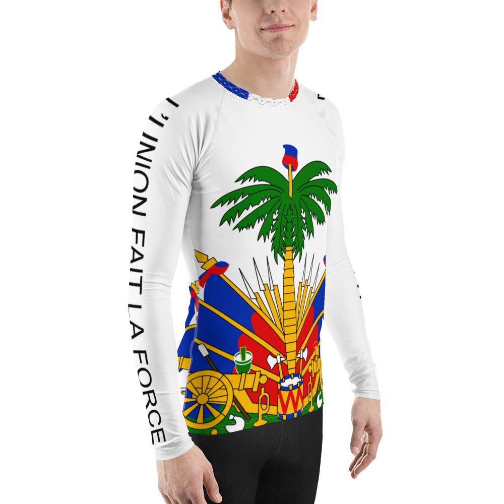 COAT OF ARMS OF HAITI Men's Rash Guard - Haitianbuy