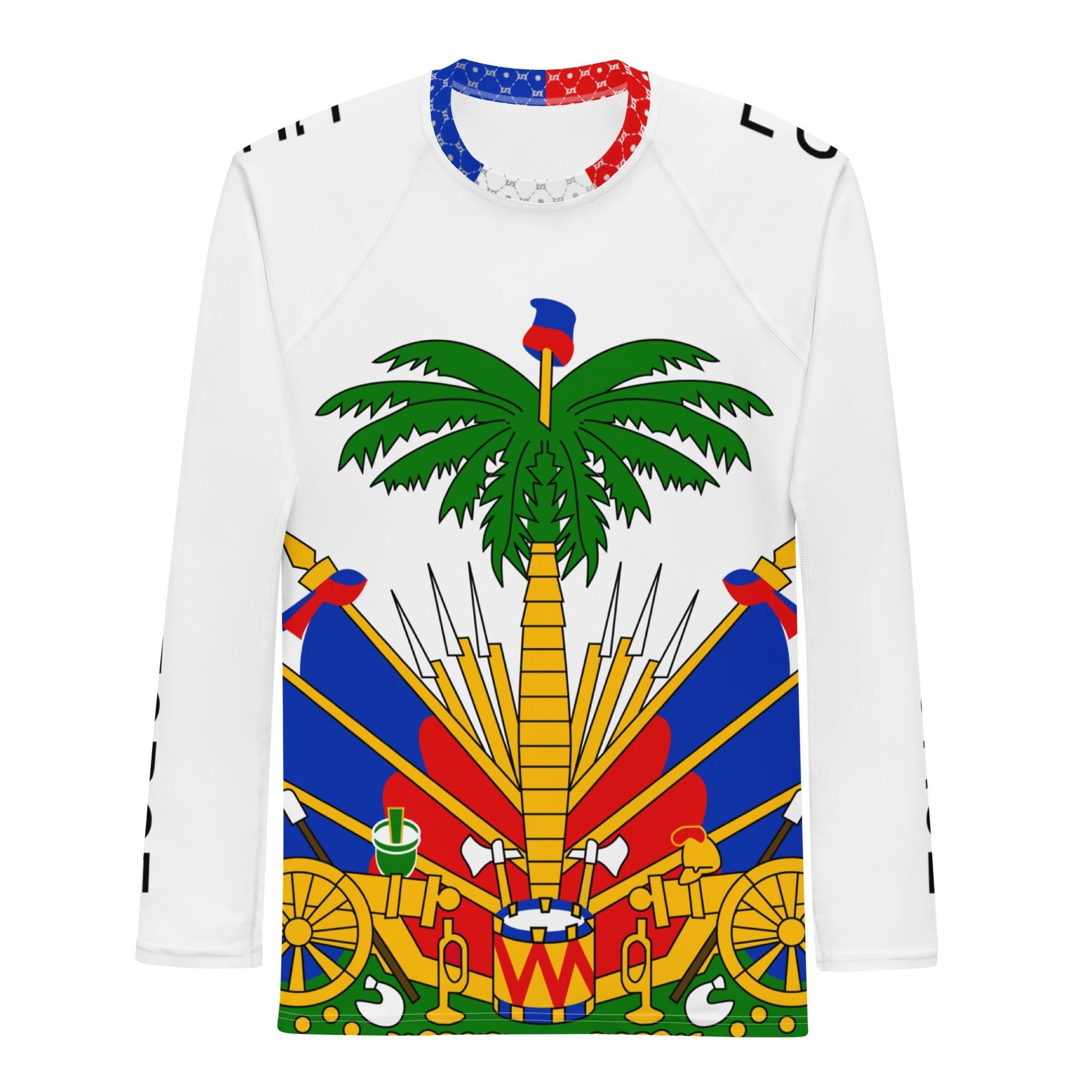 COAT OF ARMS OF HAITI Men's Rash Guard - Haitianbuy