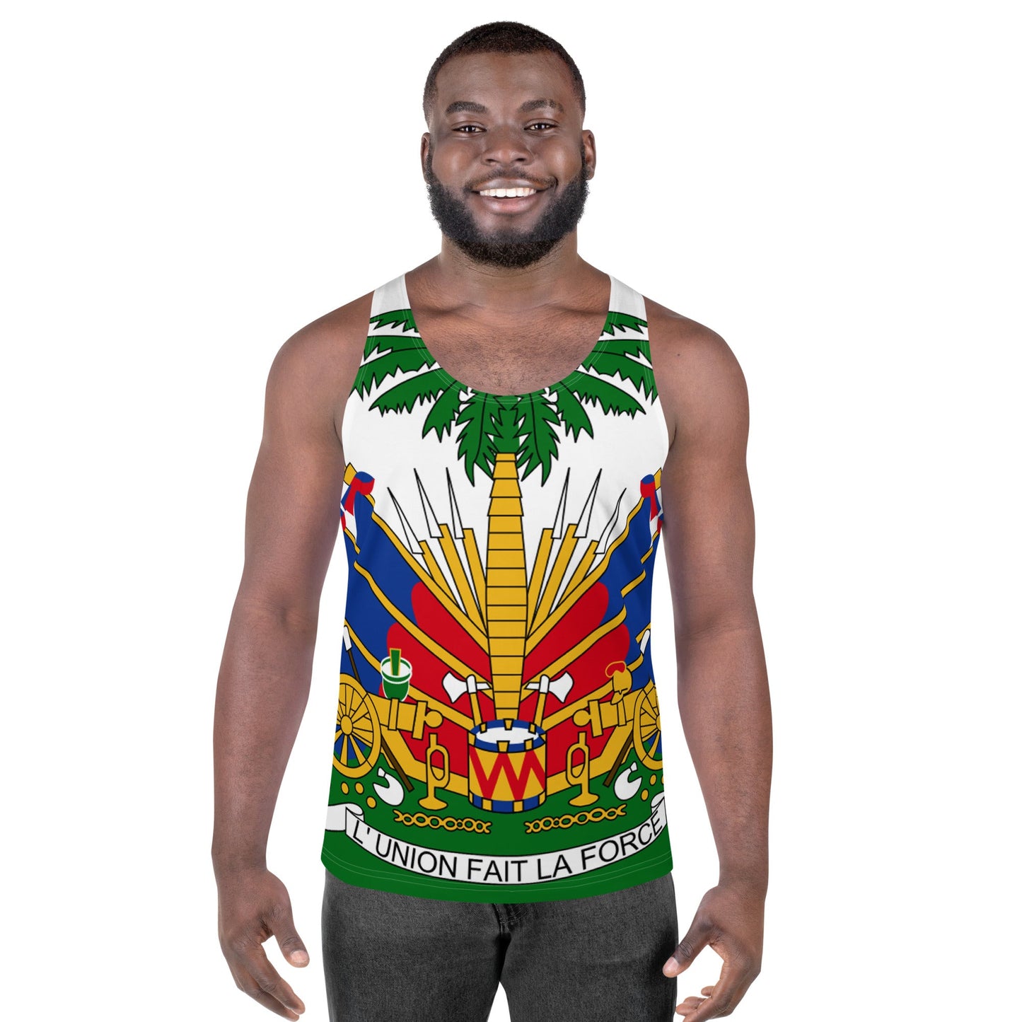 full Coat of arms of Haiti Unisex Tank Top - Haitianbuy