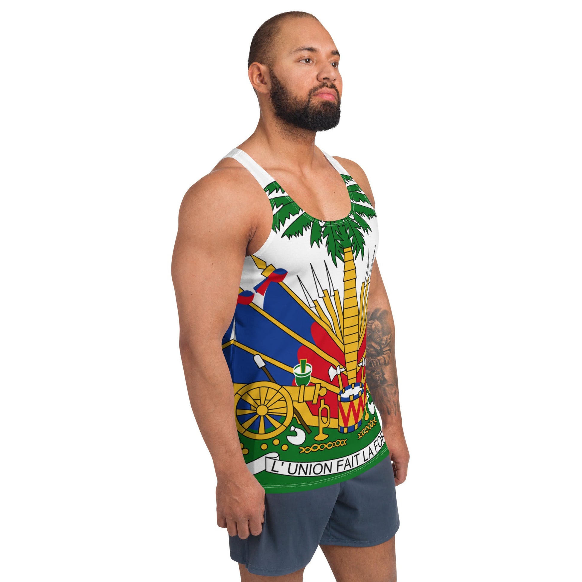 full Coat of arms of Haiti Unisex Tank Top - Haitianbuy