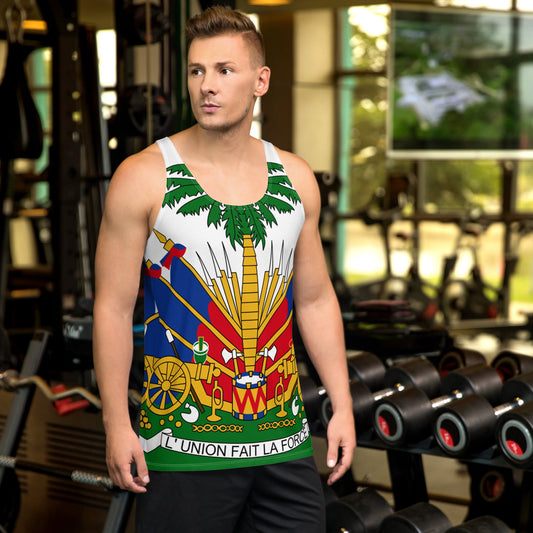 full Coat of arms of Haiti Unisex Tank Top - Haitianbuy