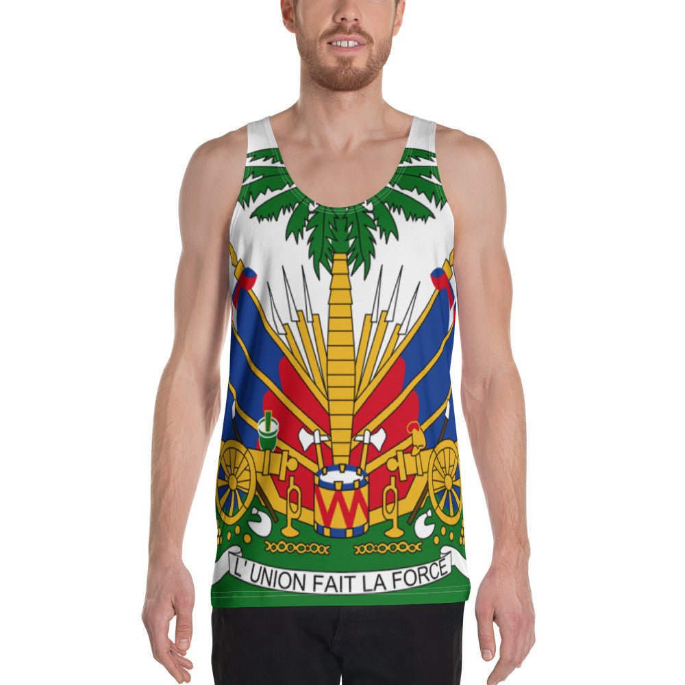 full Coat of arms of Haiti Unisex Tank Top - Haitianbuy