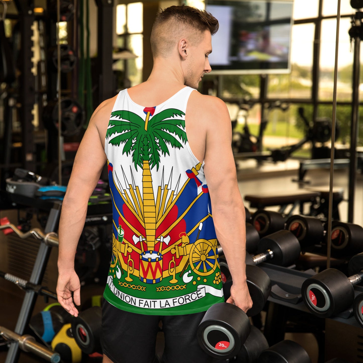 full Coat of arms of Haiti Unisex Tank Top - Haitianbuy