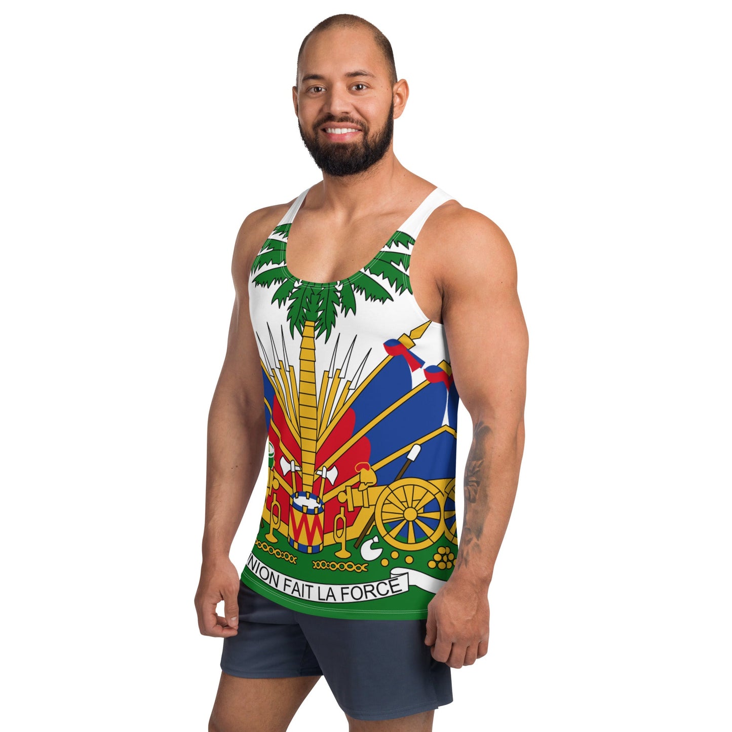 full Coat of arms of Haiti Unisex Tank Top - Haitianbuy