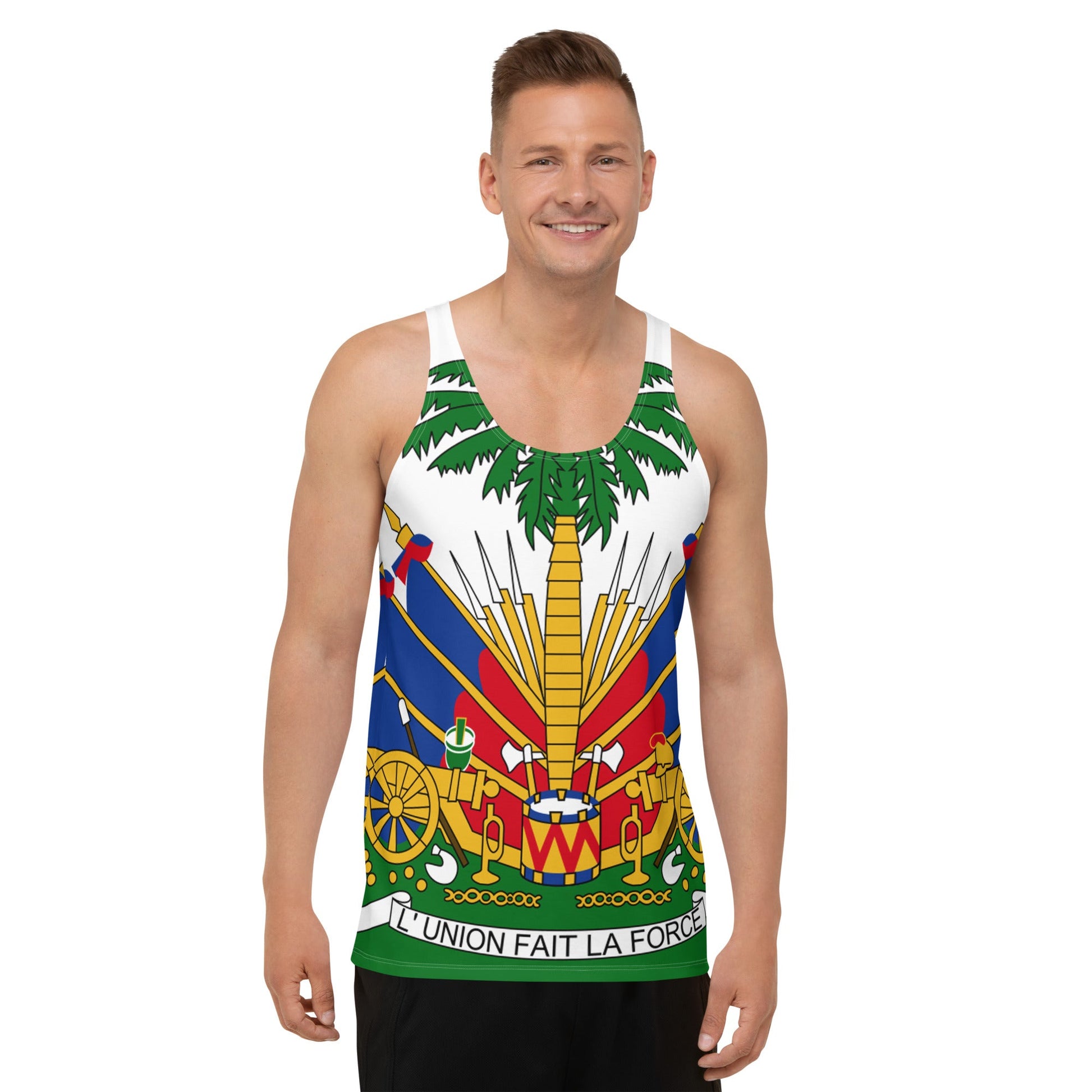 full Coat of arms of Haiti Unisex Tank Top - Haitianbuy