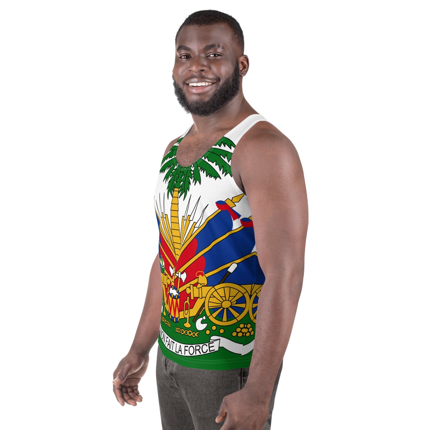 full Coat of arms of Haiti Unisex Tank Top - Haitianbuy