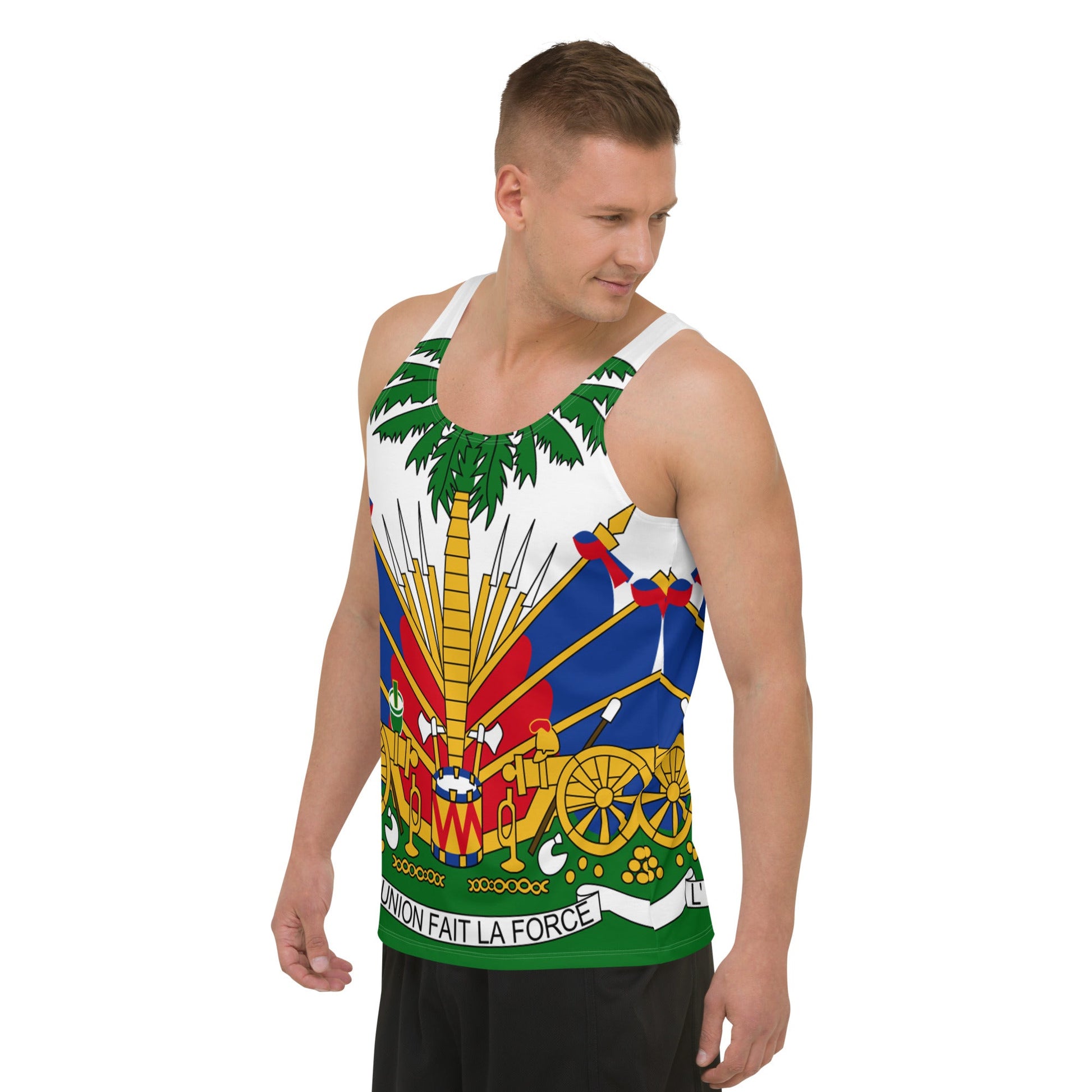 full Coat of arms of Haiti Unisex Tank Top - Haitianbuy