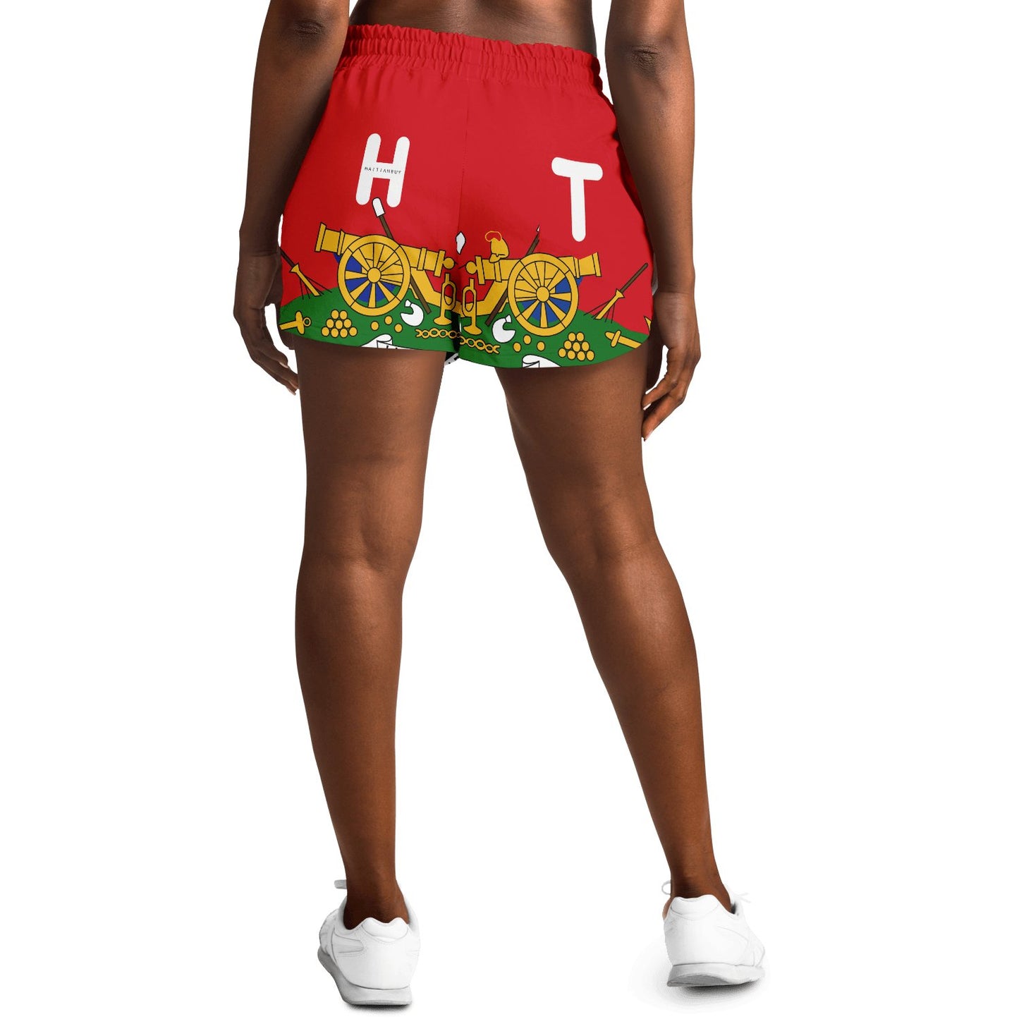 HT-Coat of arms Of Haiti Women Fashion Loose Shorts - Haitianbuy