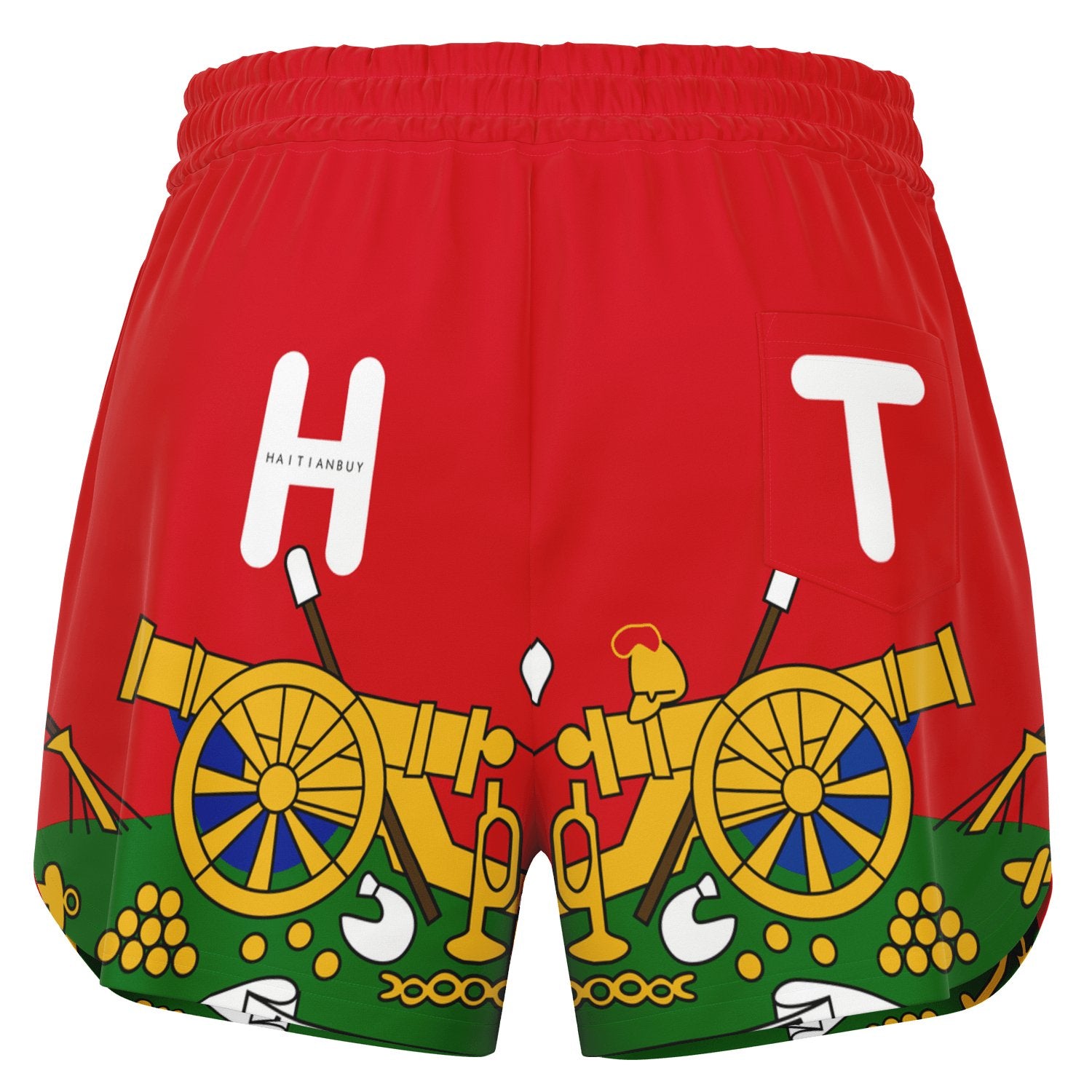 HT-Coat of arms Of Haiti Women Fashion Loose Shorts - Haitianbuy