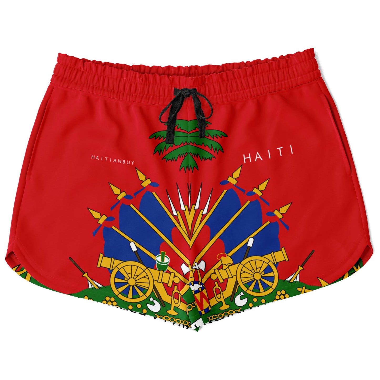 HT-Coat of arms Of Haiti Women Fashion Loose Shorts - Haitianbuy