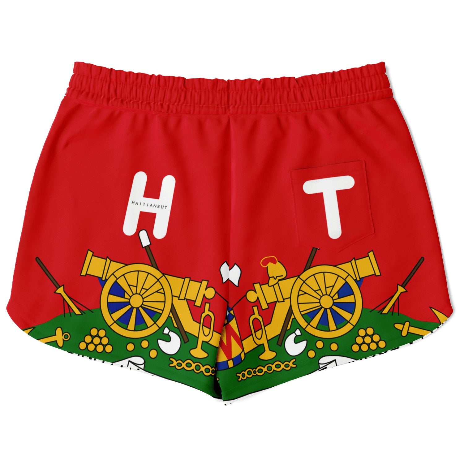 HT-Coat of arms Of Haiti Women Fashion Loose Shorts - Haitianbuy